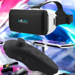 НАБОР 2в1 / Очки виртуальной реальности VMR900 Eagle Touch для смартфона 4-6,53"+Bt контроллер EMV101 для очков виртуальной реальности